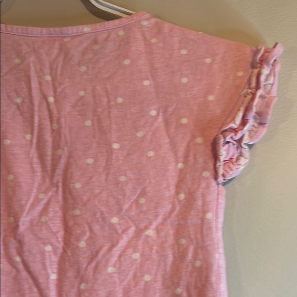 Soft Pink Short Sleeve Tee with Ruffle Sleeves - Picture 7 of 7